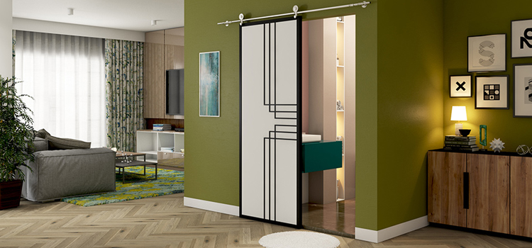 sliding bathroom door installation in Miami